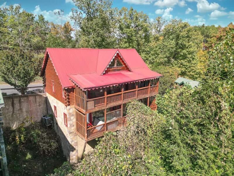 Movie Theater Hot Tub View Mountain Escape Villa Gatlinburg Bagian luar foto